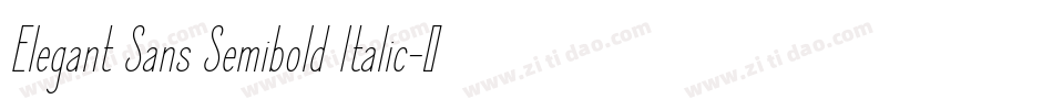 Elegant Sans Semibold Italic字体转换